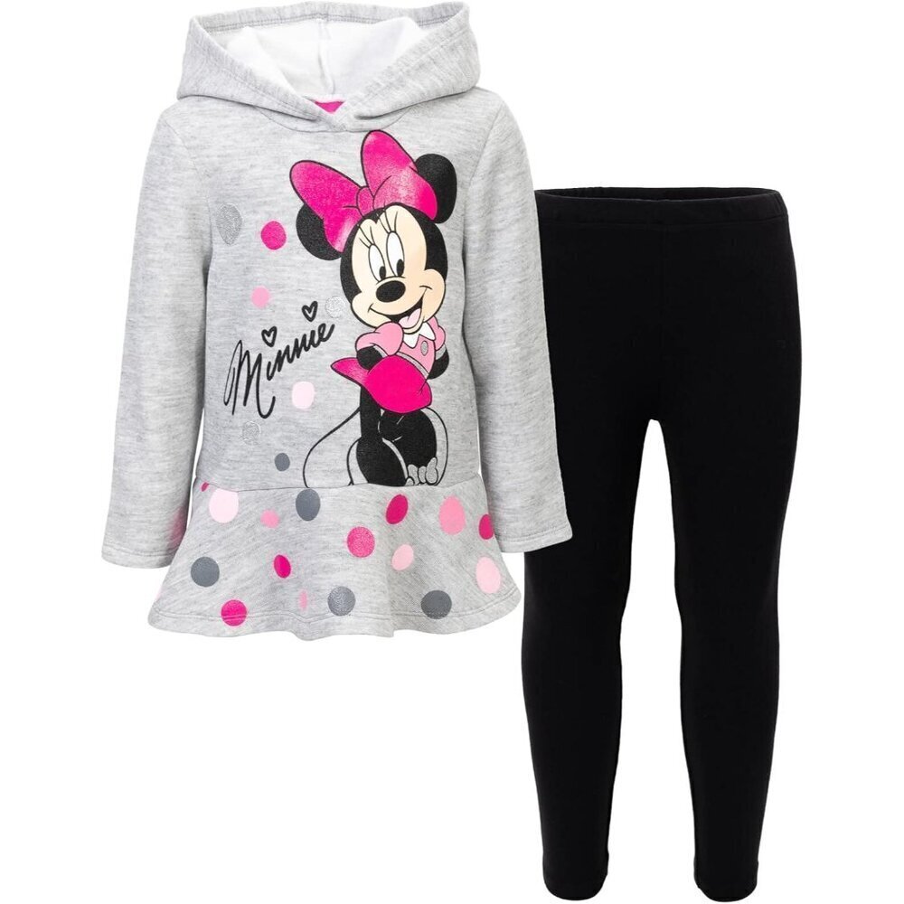 Minnie Mouse Fleece Pullover Crossover Hoodie and Leggings Outfit Set Infant to